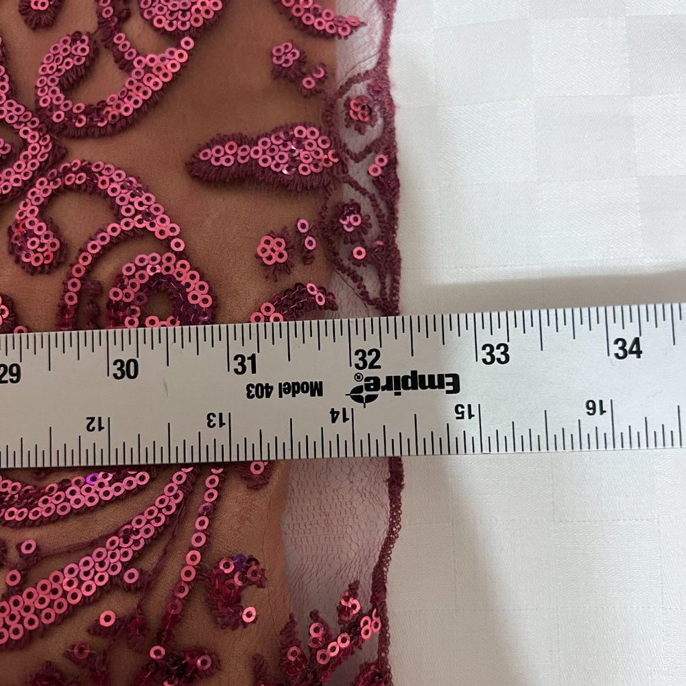 Free People Night Shimmer Mini Dress Size 2 Pink Nude Sequin V Neck Party - Picture 14 of 14